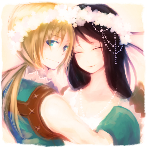 kesseki, garnet til alexandros xvii, zidane tribal, final fantasy, final fantasy ix, 00s, blonde hair, blue eyes, brown hair, gloves, long hair, short hair