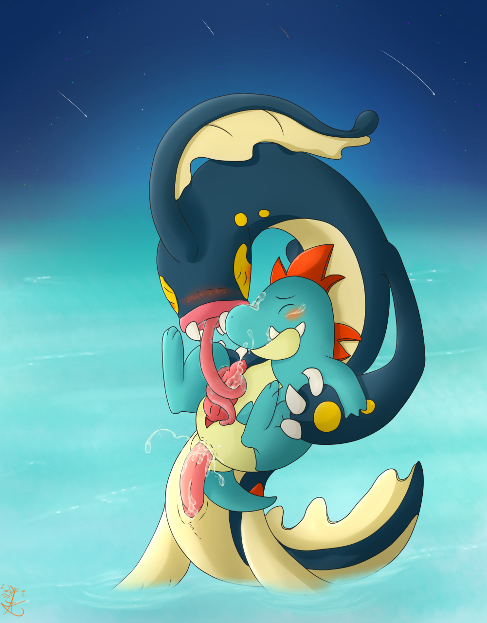 Rule34 – If it exists, there is porn of it / asbel lhant (artist), croconaw, eelektross / 314319