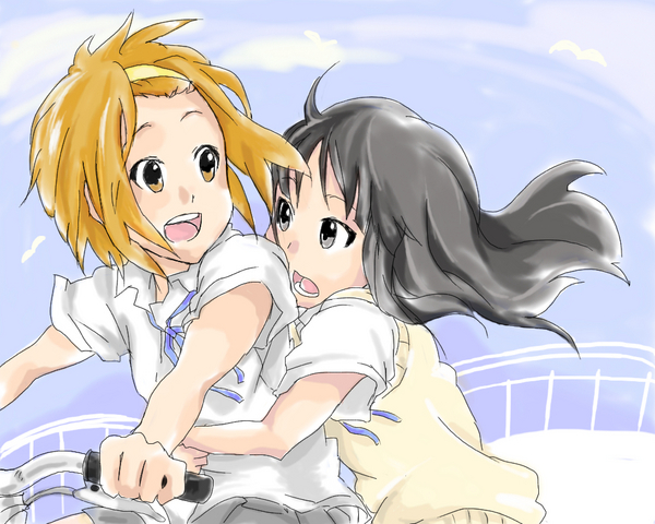 miyo (aenmix), akiyama mio, tainaka ritsu, k-on!, bad id, bad pixiv id, 00s, 2girls, multiple girls, school uniform