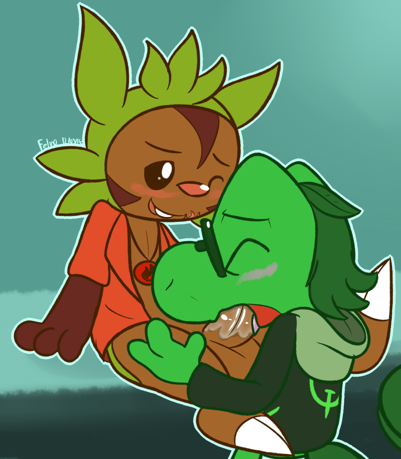 Rule34 – If it exists, there is porn of it / felino, chespin, original character, treecko / 315276