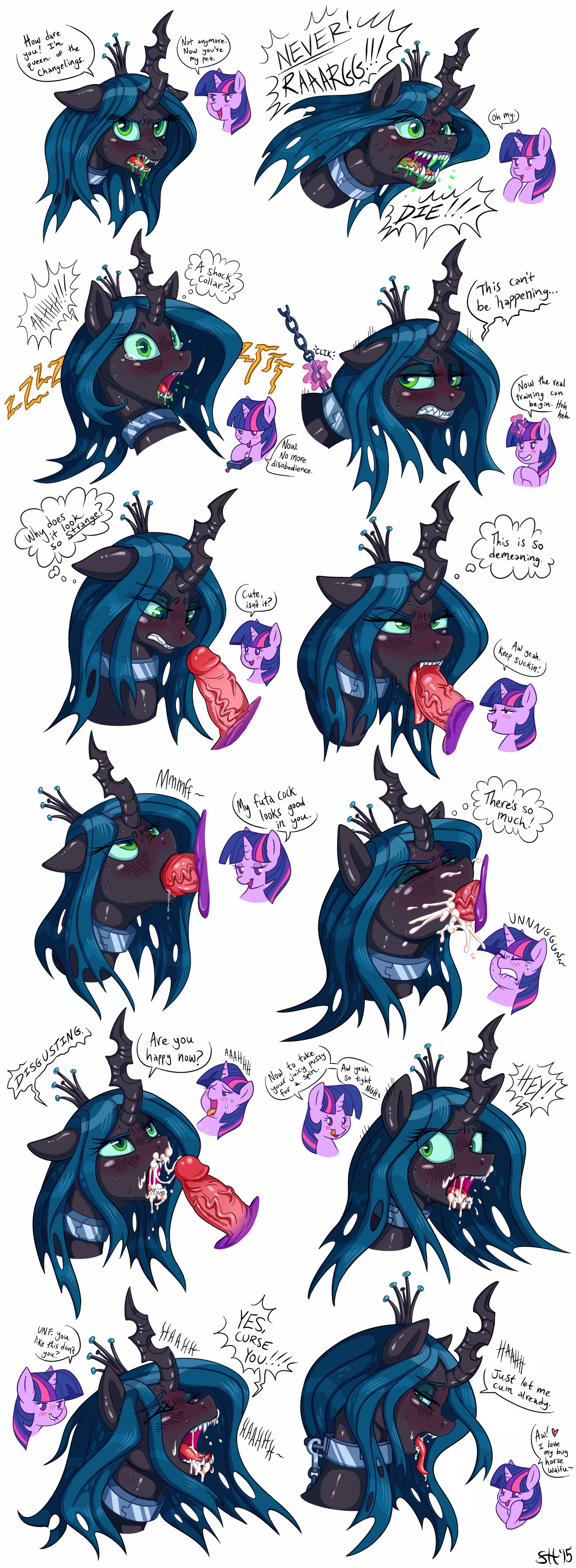 Rule34 – If it exists, there is porn of it / sorcerushorserus, queen chrysalis (mlp), twilight sparkle (mlp) / 315822