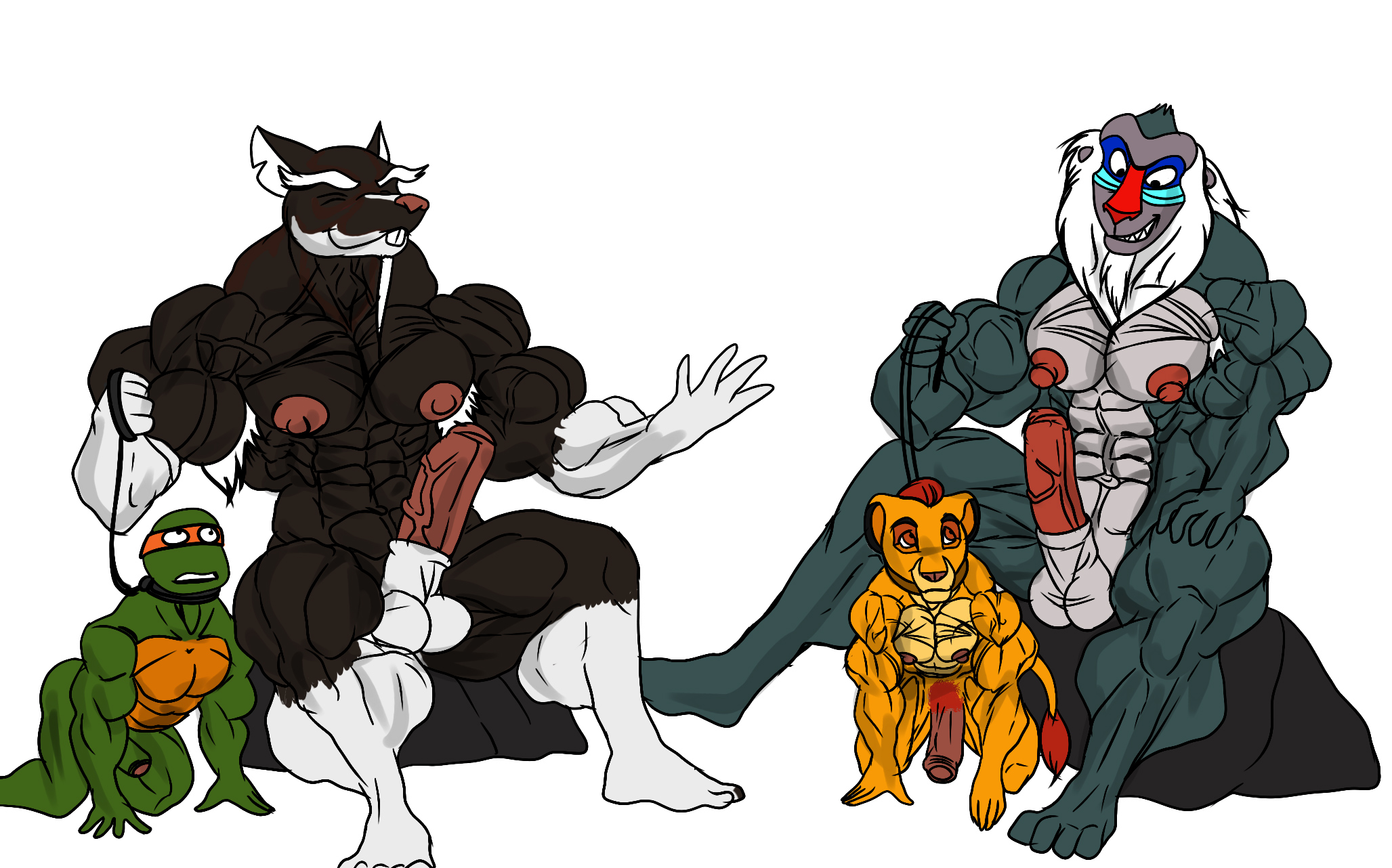 Rule34 – If it exists, there is porn of it / kumbartha, michelangelo, mufasa, rafiki, splinter / 316075