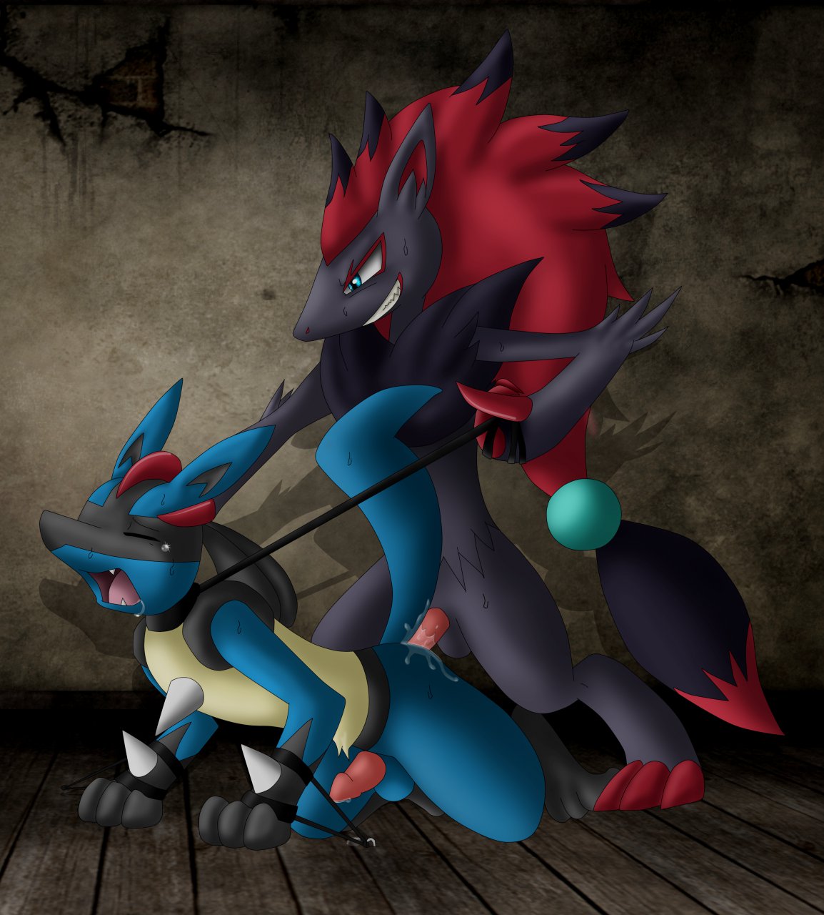 Rule34 – If it exists, there is porn of it / chrome-mmvii (artist), kuro-no-yuki (artist), lucario, zoroark / 316281