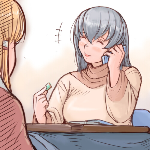 tsuda nanafushi, shinku, suigintou, rozen maiden, silver hair, lowres, 00s, :p, aged up, blonde hair, casual, cellphone, phone, talking on phone, tongue, tongue out