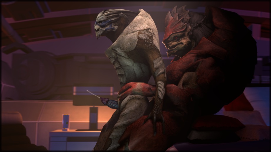 Rule34 – If it exists, there is porn of it / unknown artist, garrus vakarian, krogan, turian, urdnot wrex / 316540