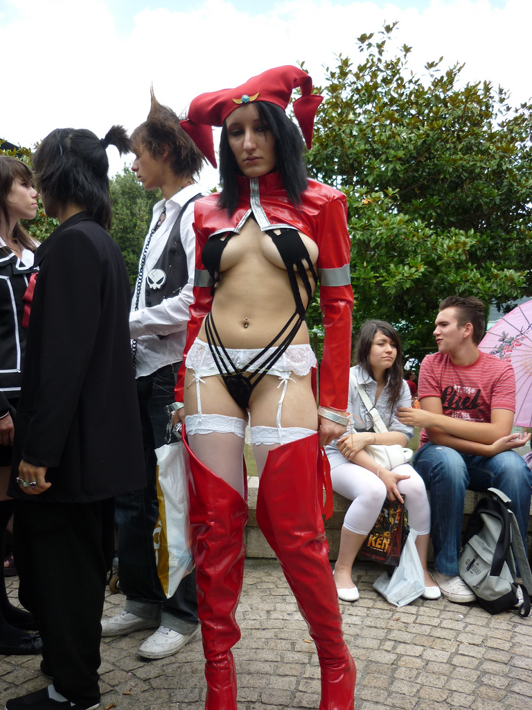 porno dianno, bastard!!, real life, photo (medium), tagme, black panties, breasts, cosplay, medium breasts, outdoors, panties, people, porno dianno (cosplay), standing, underwear