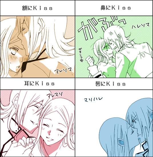 allelujah haptism, marie parfacy, gundam, gundam 00, tagme, 00s, kiss, kiss chart, multiple drawing challenge