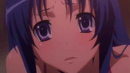 kawashima ami, toradora!, animated, animated gif, lowres, 00s, blue eyes, blue hair, blush, solo