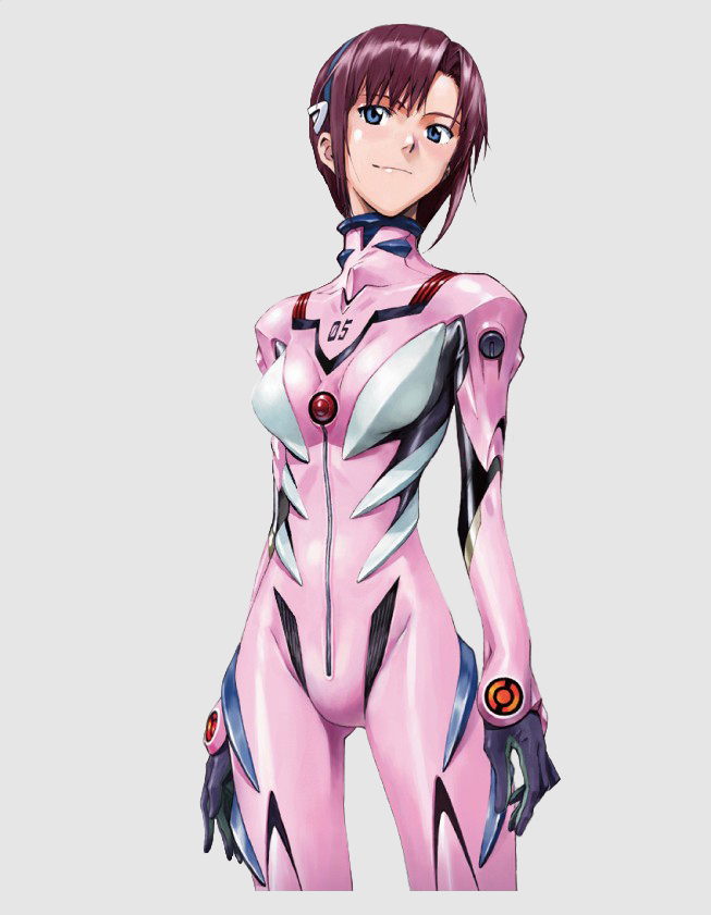 makinami mari illustrious, evangelion: 2.0 you can (not) advance, neon genesis evangelion, rebuild of evangelion, third-party edit, 00s, blue eyes, hairband, mecha pilot suit, plugsuit (evangelion), red hair, simple background