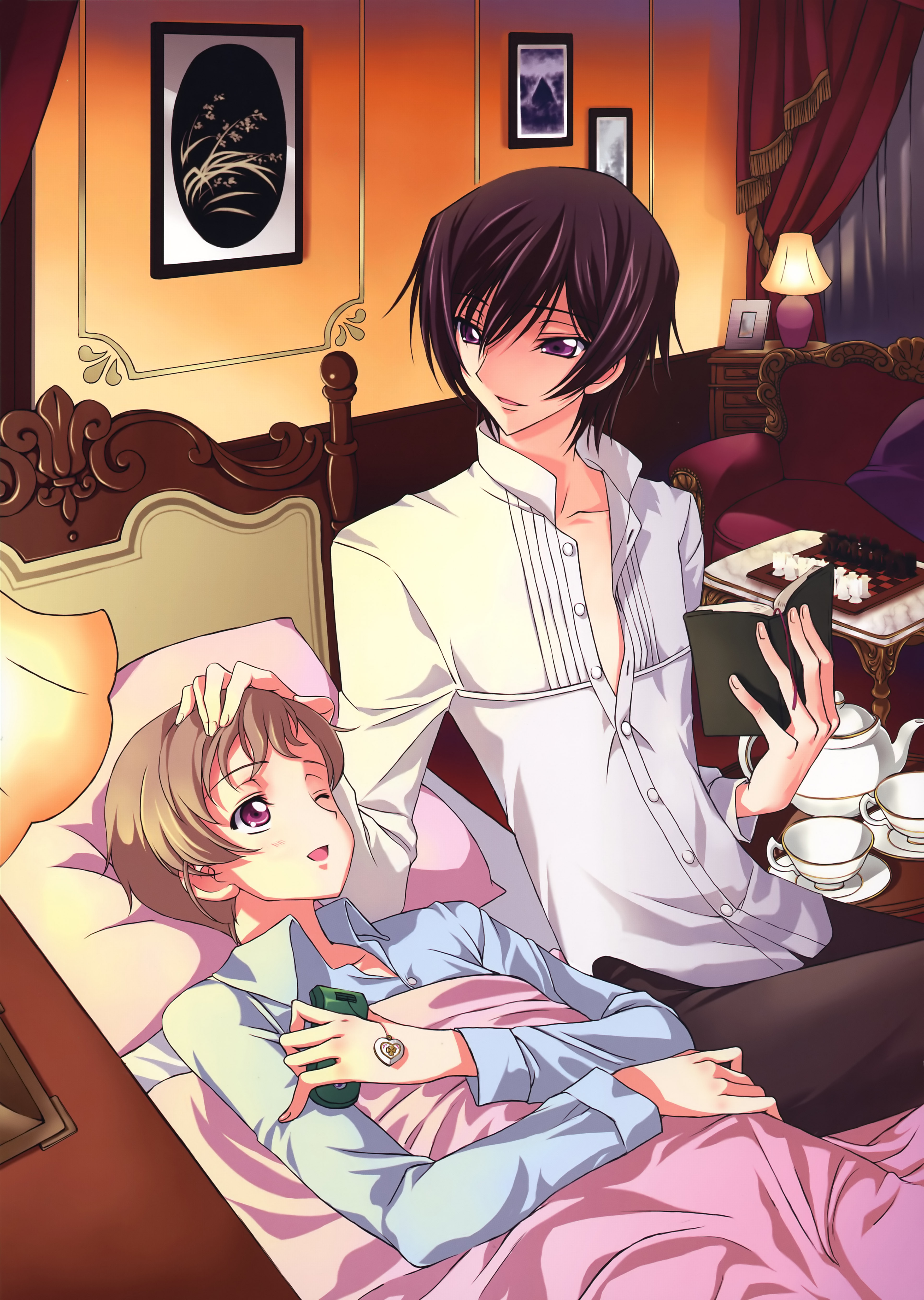 panta, lelouch vi britannia, rolo lamperouge, code geass, absurdres, highres, 00s, 2boys, male focus, multiple boys