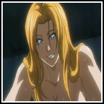 matsumoto rangiku, bleach, animated, animated gif, lowres, 00s, blue eyes, breasts, cleavage, large breasts, long hair, orange hair, solo, topless female, wet