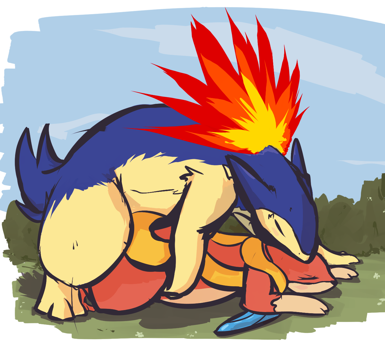 Rule34 – If it exists, there is porn of it / scottish dark hawk, floatzel, typhlosion / 318969