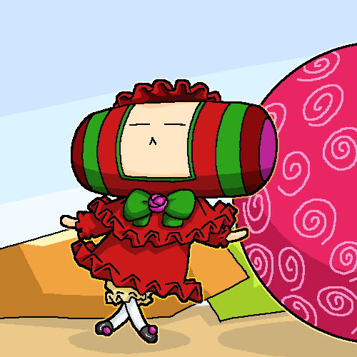 sonota oozei, shinku, katamari damacy, rozen maiden, bad id, bad pixiv id, lowres, oekaki, parody, solo