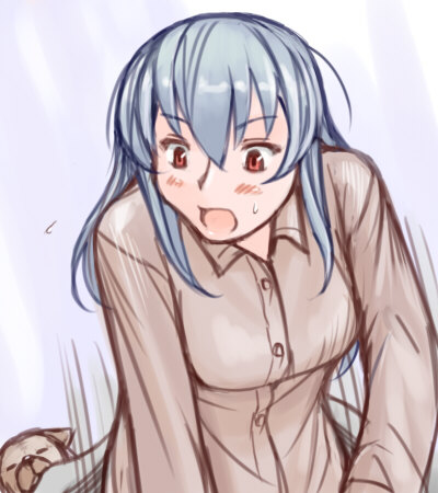 tsuda nanafushi, suigintou, rozen maiden, silver hair, lowres, 00s, aged up, dog, pajamas, solo, surprised