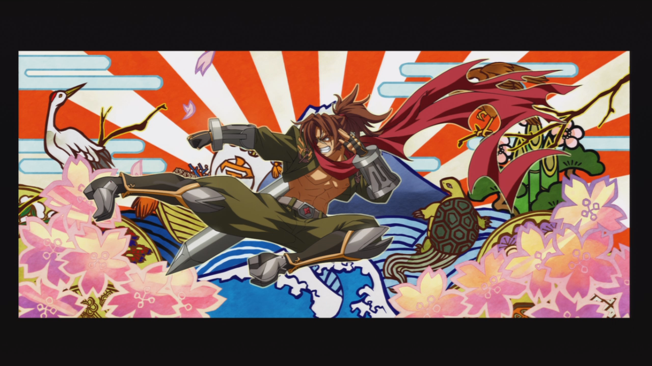 shishigami bang, arc system works, blazblue, blazblue: calamity trigger, official art, 1boy, kicking, male focus, manly, nail (hardware), solo