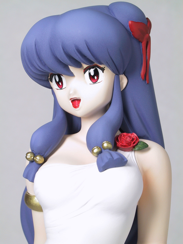 shampoo (ranma 1/2), ranma 1/2, photo (medium), blue hair, figure, figure (medium), long hair, smile, solo