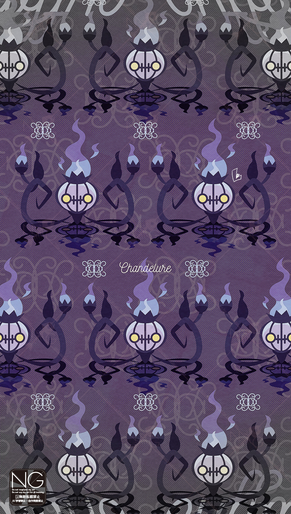 meme (sleepsheep), chandelure, nintendo, pokemon, highres, blue fire, chandelier, fire, gen 5 pokemon, ghost, looking at viewer, no humans, pokemon (creature), pokemon focus, purple fire, yellow eyes