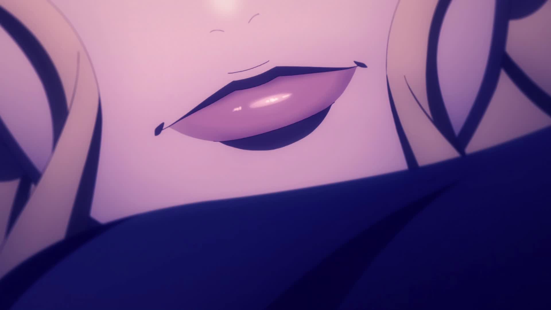 nonaka himeno, satou haruto, kekkon yubiwa monogatari, animated, anime screenshot, highres, sound, tagme, video, 1boy, 1girl, bare shoulders, black choker, black eyes, black hair, blonde hair, breasts, cape, choker, cleavage, clothed male nude female, collarbone, completely nude, corruption, detached sleeves, empty eyes, holding, holding staff, large breasts, lips, long hair, long sleeves, navel, nude, panties, revealing clothes, school uniform, shirt, smile, staff, stomach, thighs, underwear, undressing, white shirt, wide hips