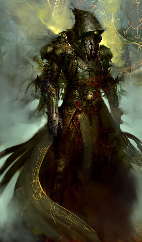 kekai kotaki, grenth, guild wars (series), guild wars 1, concept art, fantasy, mask, robe, solo