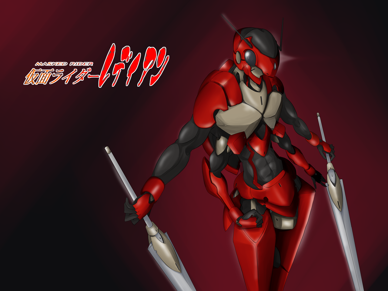 metaphor (artist), ledian, kamen rider, nintendo, pokemon, bad id, bad pixiv id, 1girl, abs, armor, costume, female focus, gen 2 pokemon, helmet, mecha, mechanization, personification, robot, solo, sword, weapon