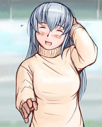 tsuda nanafushi, suigintou, rozen maiden, silver hair, lowres, 00s, aged up, blush, gloves, long hair, solo, sweater