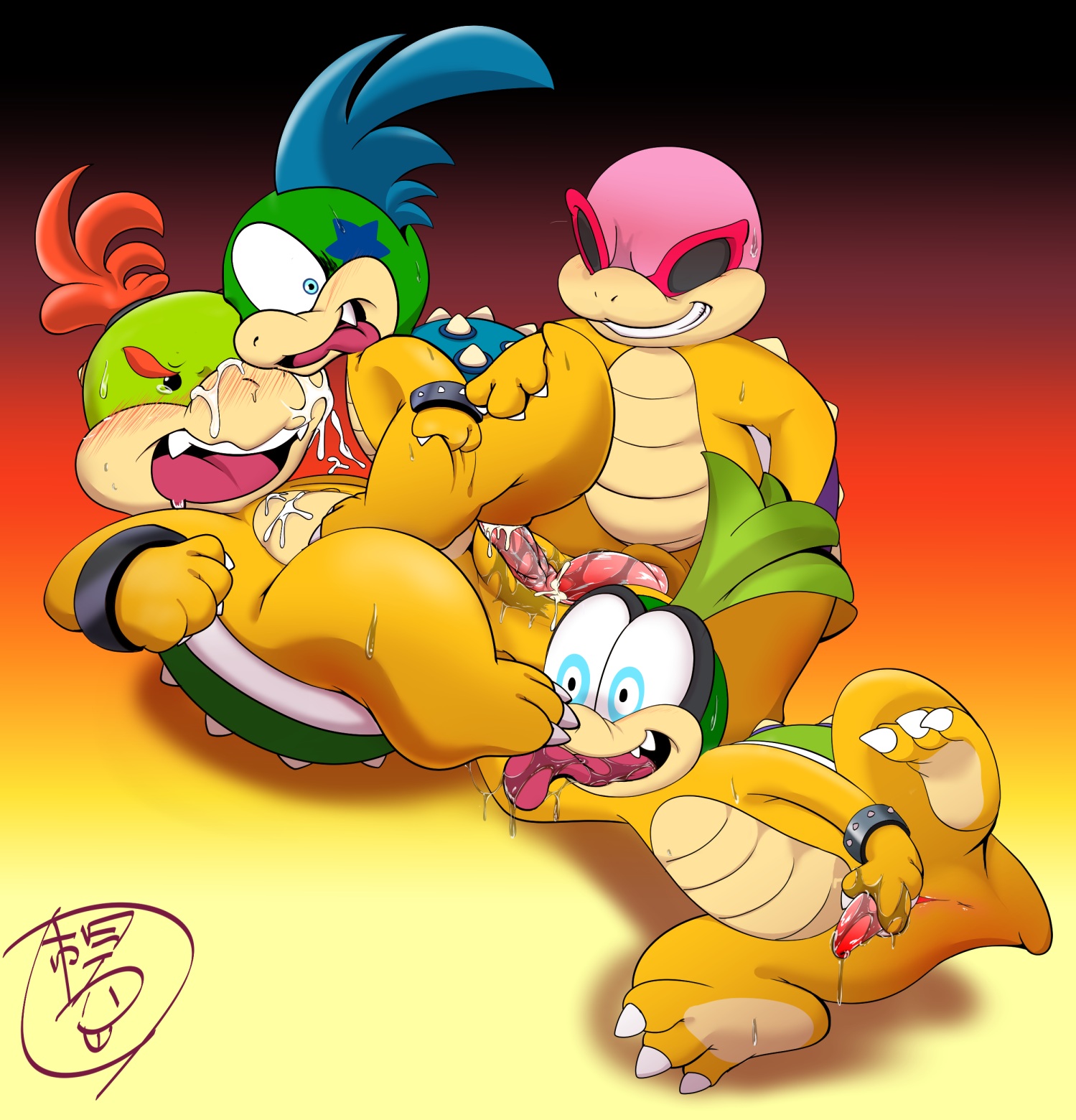 Rule34 – If it exists, there is porn of it / k m art , bowser jr., iggy koopa, koopa, koopalings, larry koopa, roy koopa / 322623
