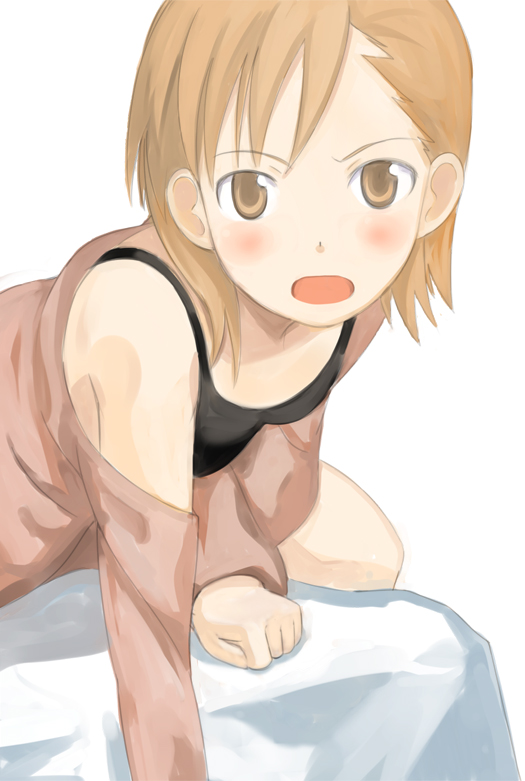 enoki p, misaka mikoto, toaru majutsu no index, bad id, bad pixiv id, 00s, blush, brown eyes, brown hair, open mouth, short hair