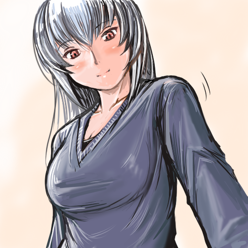 tsuda nanafushi, suigintou, rozen maiden, silver hair, lowres, 00s, aged up, casual, red eyes