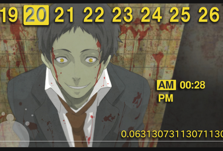 hanaya, adachi tooru, shadow (persona), atlus, persona, persona 4, spoilers, blood, dated, male focus, necktie, solo, yellow eyes