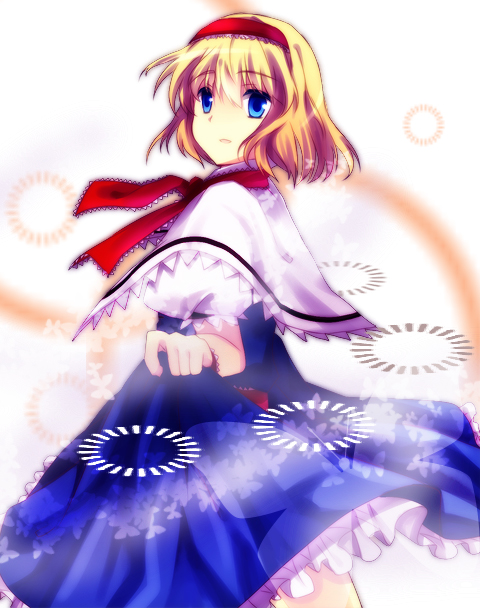 lacie, alice margatroid, touhou, bad id, bad pixiv id, 1girl, blonde hair, blue eyes, female focus, hairband, short hair, solo