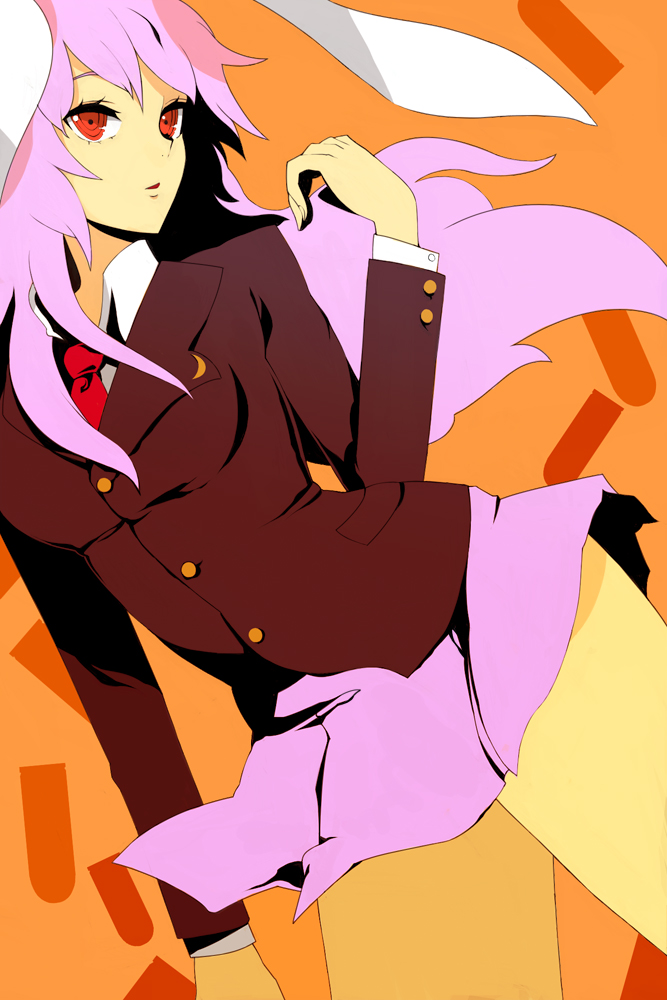 kakaaru, reisen udongein inaba, touhou, bad id, bad pixiv id, 1girl, animal ears, female focus, flat color, rabbit ears, solo