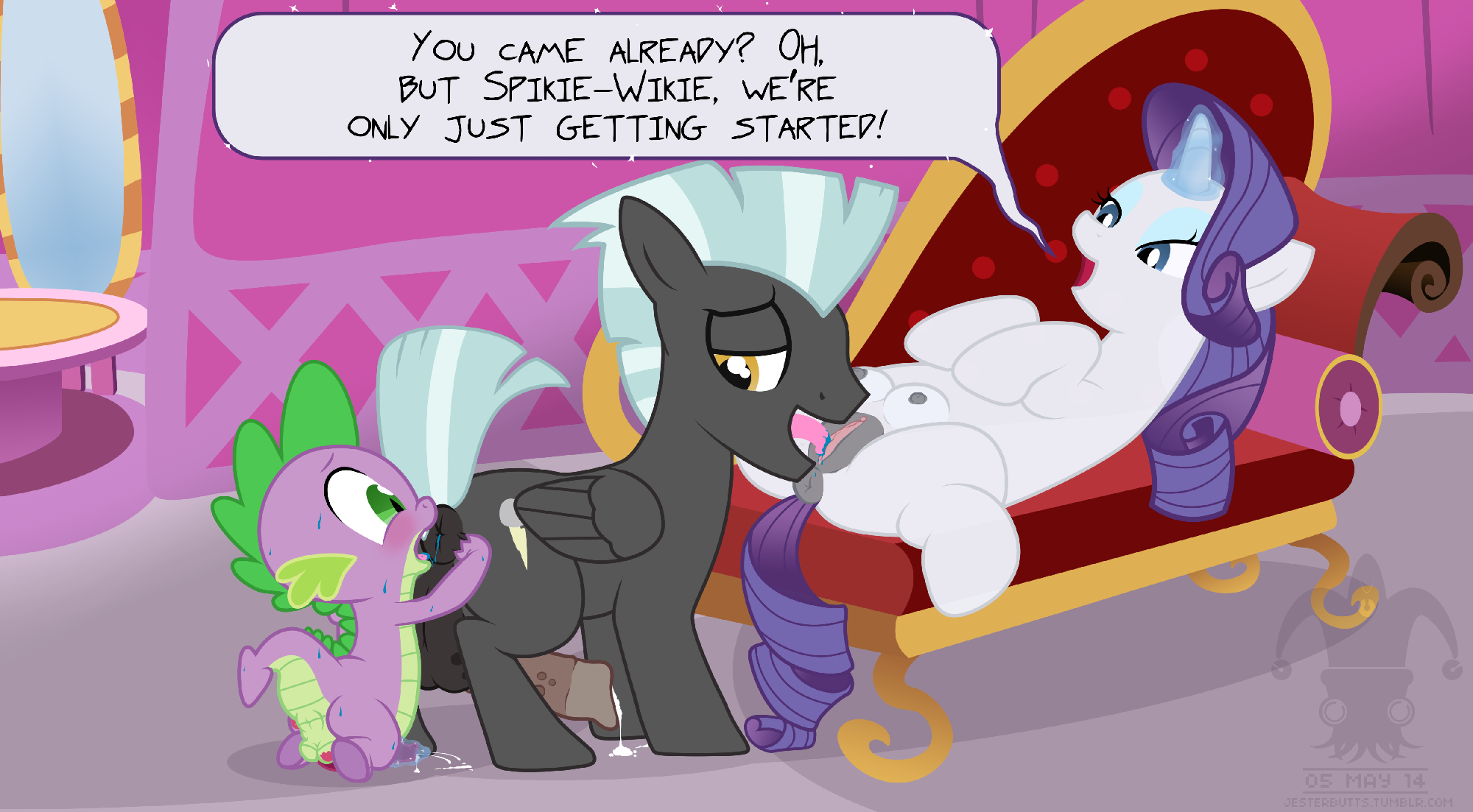 Rule34 – If it exists, there is porn of it / blargsnarf, rarity (mlp), spike (mlp), thunderlane (mlp) / 323663