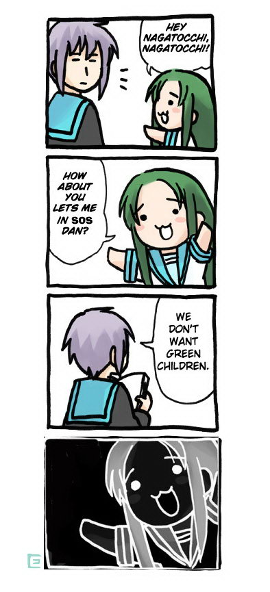 eretto, churuya, nagato yuki, suzumiya haruhi no yuuutsu, 00s, 4koma, comic
