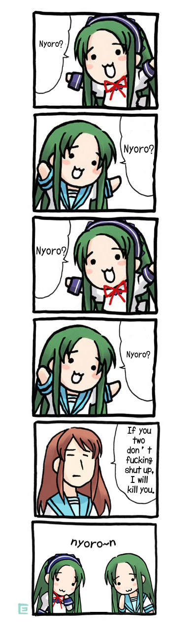 eretto, asahina mikuru, churuya, suzumiya haruhi no yuuutsu, highres, long image, tall image, 00s, comic, nyoro~n