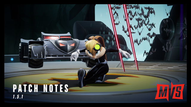 lola bunny, multiversus, official art, promotional art, 1girl, 3d, animal ears, bat (animal), batcave, batmobile, black pants, blonde hair, blue hair, fanny pack, gloves, goggles, goggles on head, long hair, long sleeves, pants, rabbit ears, rabbit girl, white gloves