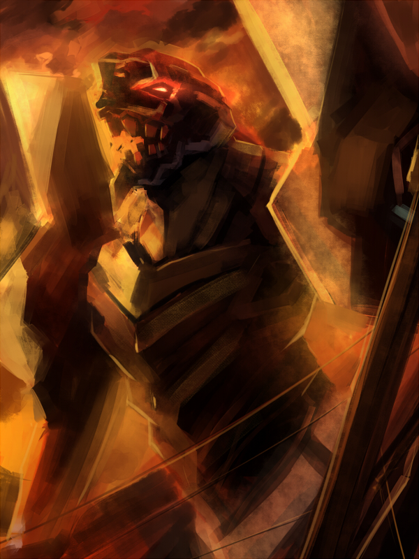 edobox, angel (evangelion), bardiel (evangelion), eva 03, evangelion: 2.0 you can (not) advance, neon genesis evangelion, rebuild of evangelion, 00s, glowing, glowing eyes, humanoid robot, mecha, no humans, robot, solo