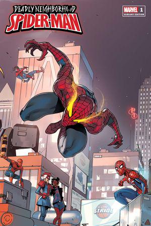 bengal, leopardon, may parker, peter parker, spider-man, spider-woman, yamashiro takuya, marvel, marvel's spider-man, spider-man (series), spider-man (toei), spider-verse, spider-verse (comics), comic cover, commentary, english commentary, lowres, official art, variant set, 3girls, 4boys, animal print, billboard, blue bodysuit, bodysuit, building, character name, city, cityscape, claws, crossover, dark-skinned female, dark skin, dynamic pose, english text, glowing, glowing eyes, in-franchise crossover, mask, mecha, multicolored bodysuit, multiple boys, multiple girls, night, night sky, print bodysuit, red bodysuit, robot, science fiction, short hair, silk, sky, skyscraper, spider print, spider web, spider web pattern, spider web print, super robot, superhero costume, two-tone bodysuit, western comics (style), yellow eyes