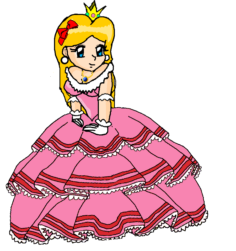1girl, bad anatomy, blonde hair, blue eyes, bow, crown, dress, female focus, frills, gathers, gloves, jewelry, long hair, necklace, poorly drawn, princess, solo, transparent background