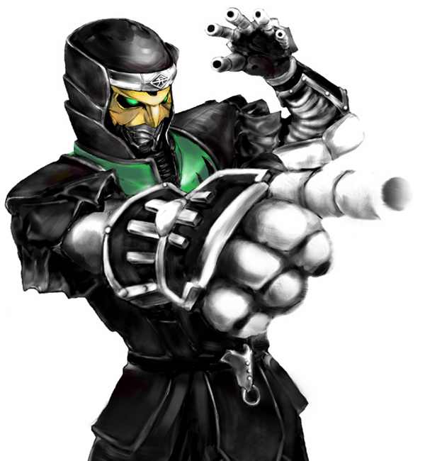 kukun, deneb, kamen rider, kamen rider den-o (series), 1boy, green eyes, male focus, outstretched arm, pointing, simple background, solo, upper body, white background, wrinkled skin