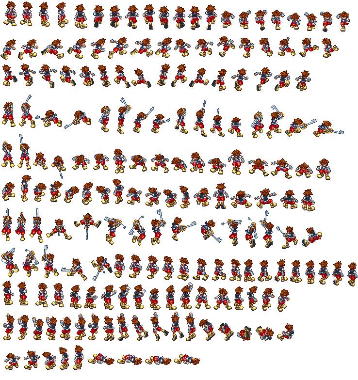 sprites, sora (kingdom hearts), kingdom hearts, tagme, keyblade