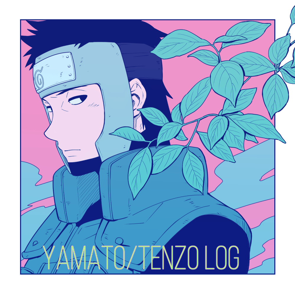 yamato (naruto), naruto (series), naruto shippuuden, 1boy, black eyes, black hair, border, character name, closed mouth, flak jacket, forehead protector, jacket, konohagakure symbol, leaf, looking to the side, male focus, sameccor, short hair, solo, upper body, white border