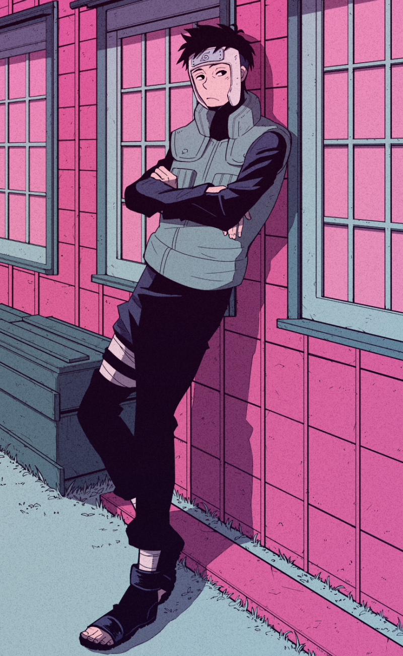 yamato (naruto), naruto (series), naruto shippuuden, highres, 1boy, black eyes, black pants, black shirt, closed mouth, crossed arms, flak jacket, forehead protector, full body, jacket, konohagakure symbol, leaning back, long sleeves, looking to the side, male focus, open-toe shoes, pants, sameccor, shirt, short hair, solo, standing