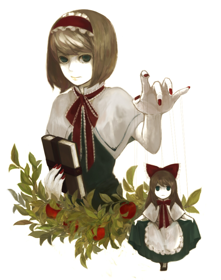 noki (artist), noki (pixiv363792), nosaki (pixiv363792), alice margatroid, shanghai doll, touhou, bad id, bad pixiv id, inactive account, 1girl, blonde hair, female focus, pale skin, short hair, solo