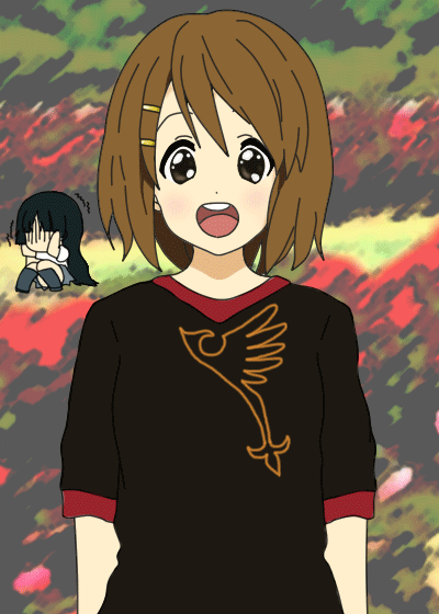 akiyama mio, hirasawa yui, k-on!, umineko no naku koro ni, tagme, crossover, parody
