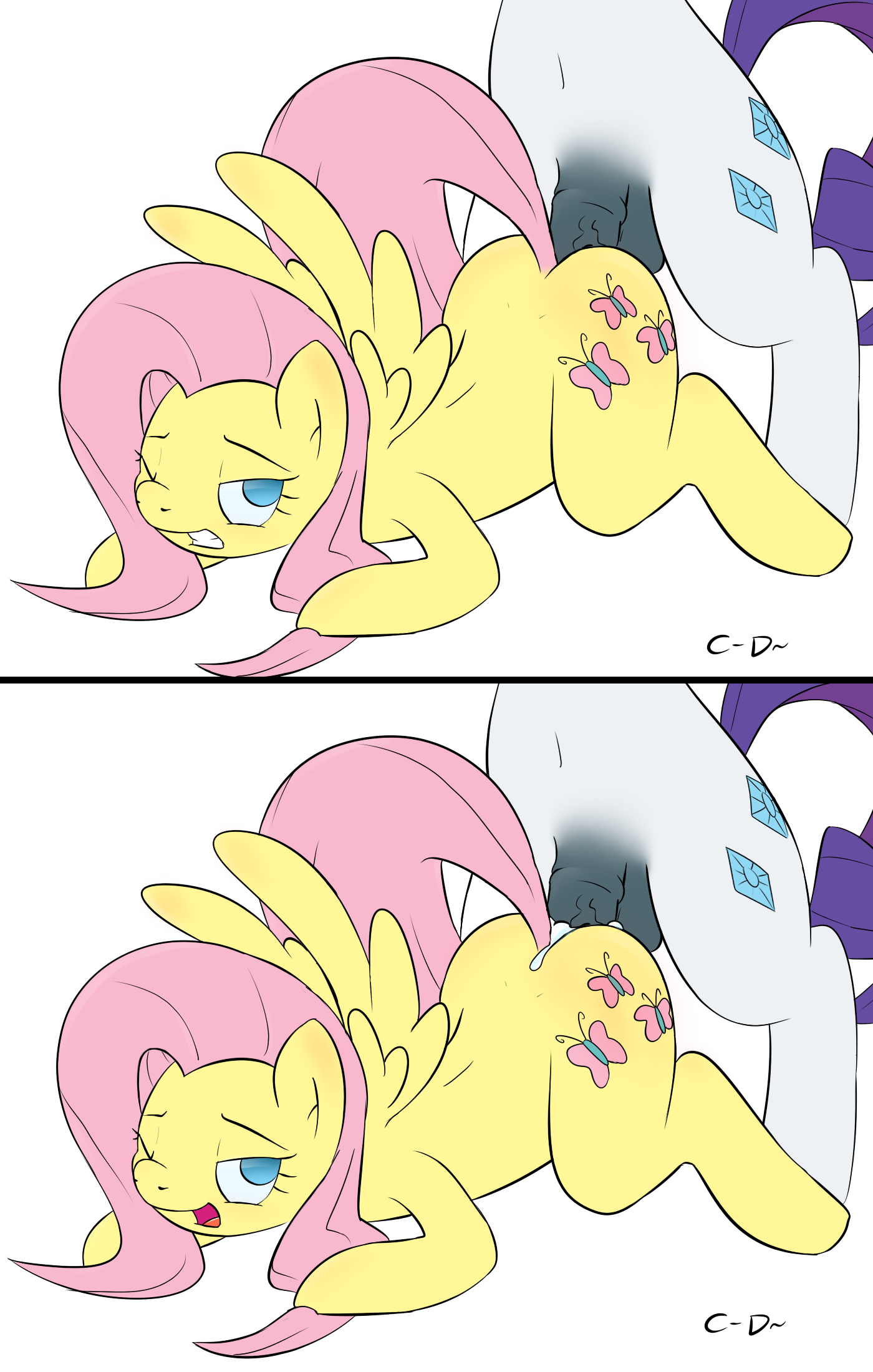 Rule34 – If it exists, there is porn of it / clopper-dude, fluttershy (mlp), rarity (mlp) / 327117