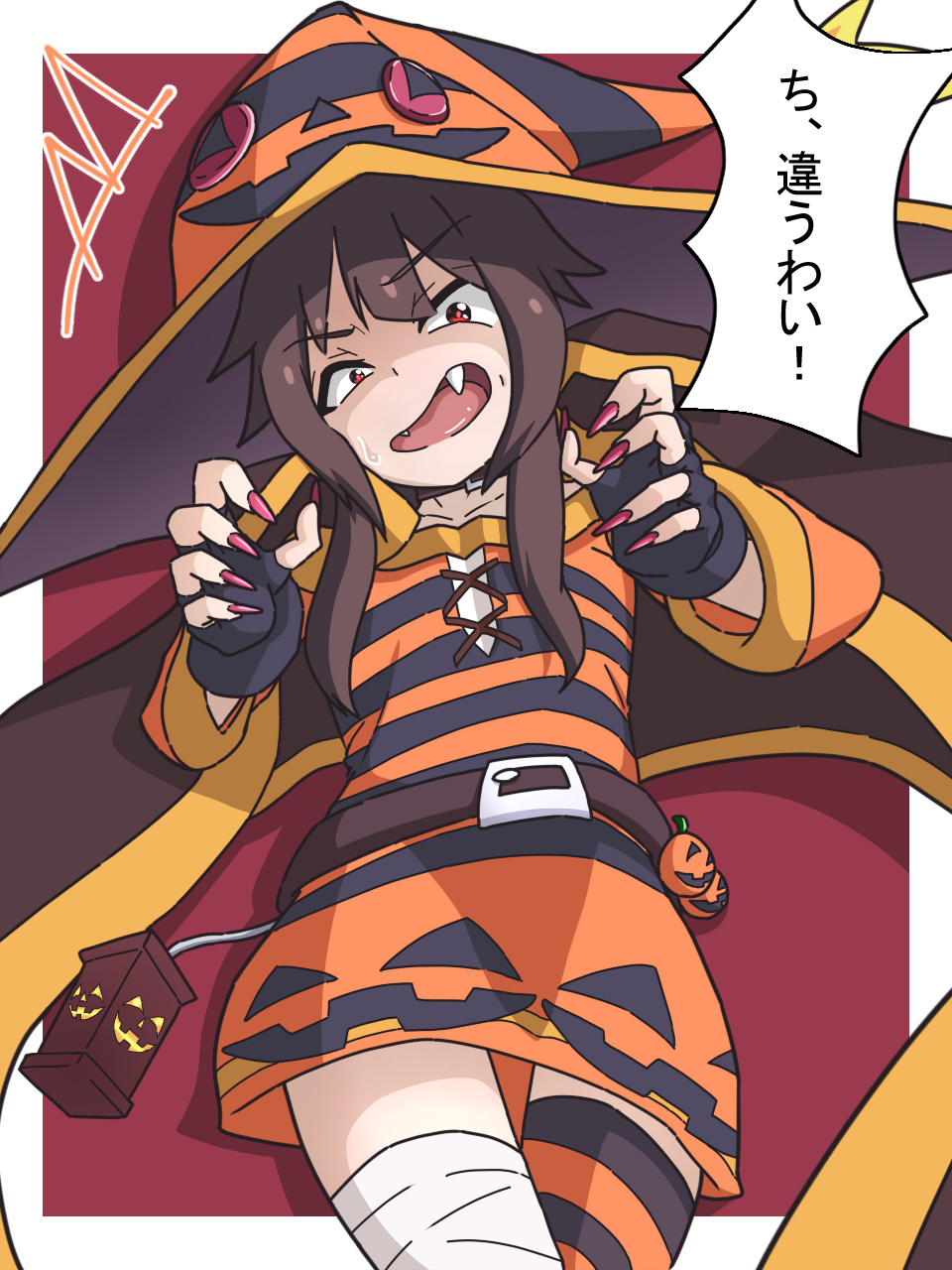 megumin, kono subarashii sekai ni shukufuku wo!, tagme, halloween, halloween costume, hat, hiyatofu129914, witch hat