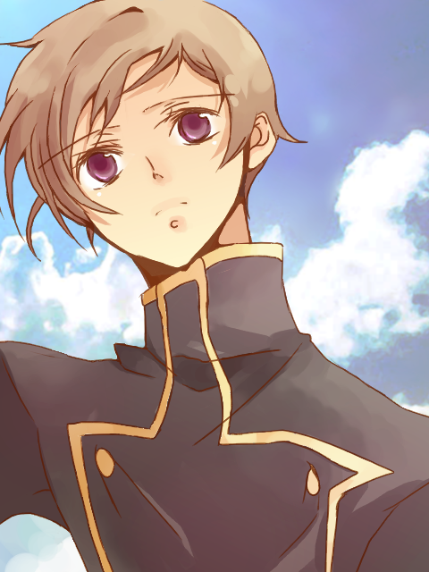 hatsuko, rolo lamperouge, code geass, bad id, bad pixiv id, 00s, 1boy, male focus, outdoors, sky, solo