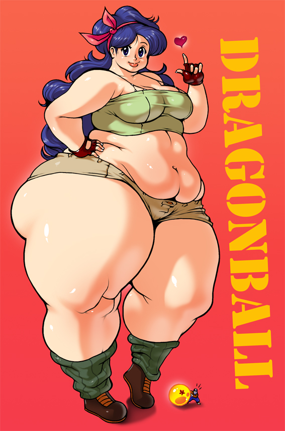 lunch (dragon ball), dragon ball, dragon ball (object), fat, fat rolls, love handles, plump, thick thighs