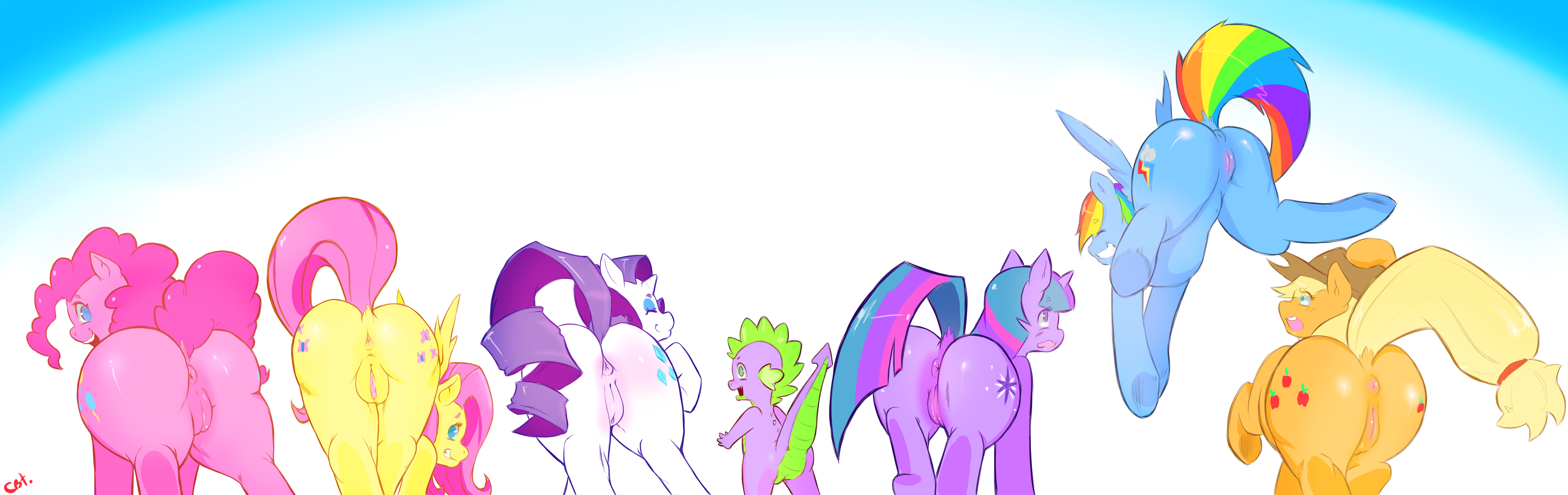 Rule34 – If it exists, there is porn of it / cold-blooded-twilight, applejack (mlp), fluttershy (mlp), mane six (mlp), pinkie pie (mlp), rainbow dash (mlp), rarity (mlp), spike (mlp), twilight sparkle (mlp) / 329145