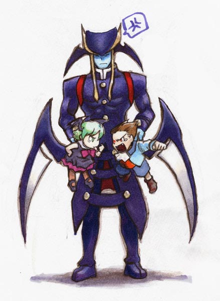 demitri maximoff, jedah dohma, morrigan aensland, capcom, darkstalkers, chibi